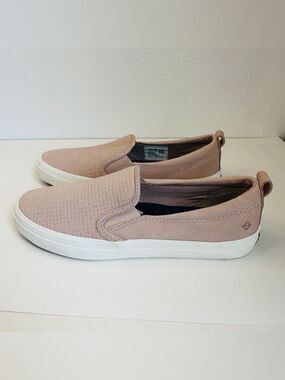 Sperry Pink Leather Slip On Flat Shoes Size 10